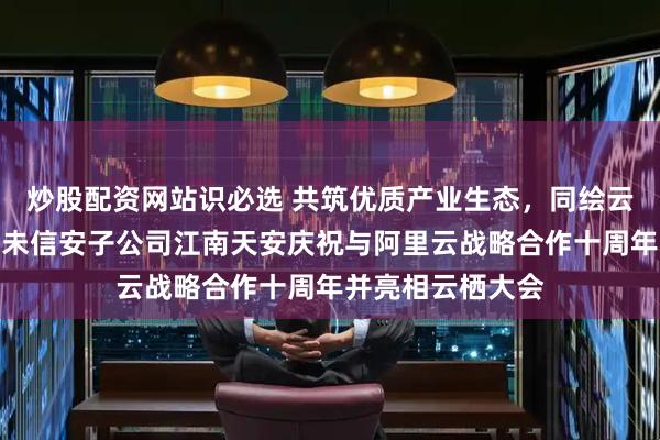 炒股配资网站识必选 共筑优质产业生态，同绘云上密码未来丨三未信安子公司江南天安庆祝与阿里云战略合作十周年并亮相云栖大会